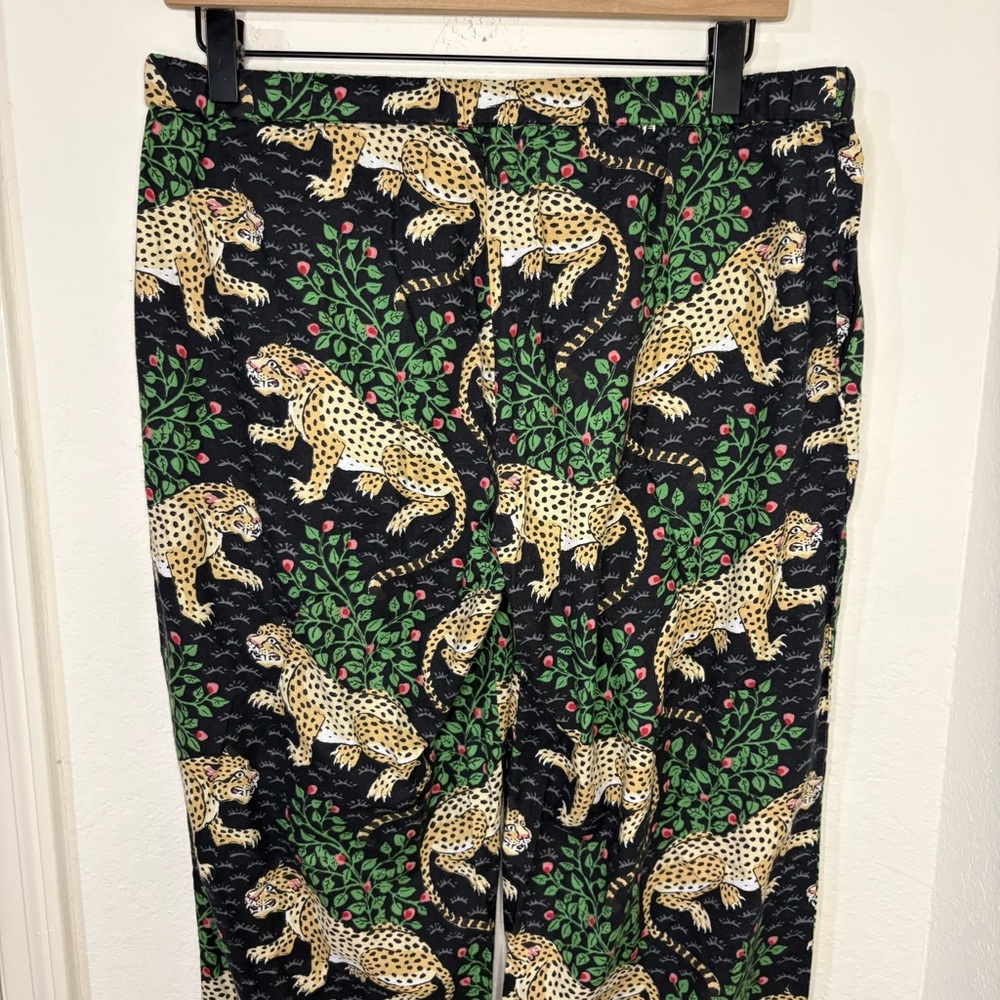 Printfresh Black and Cream Leopard Print Pants - Picture 5 of 13